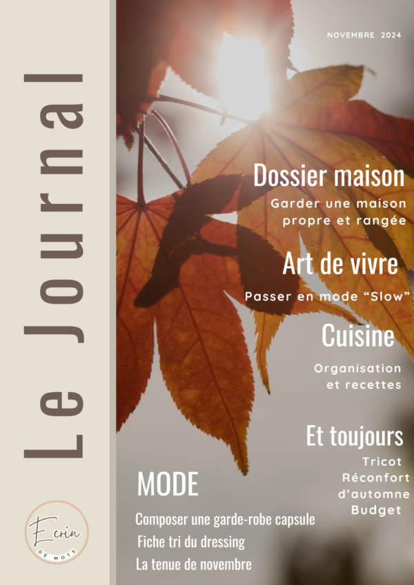 Ecrin de mots carnet novembre