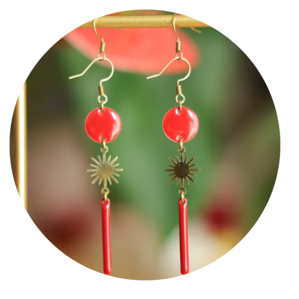 Boucles Madeline rouges