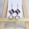 Boucles d'oreille Othilie roses  et argent