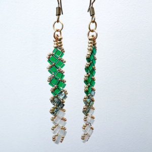 Boucles baguettes émeraude