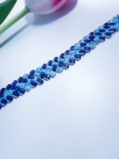 Manchette  fine Eve bleue