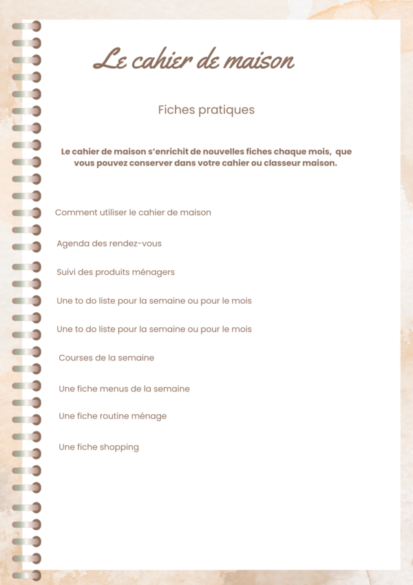 Le carnet de septembre