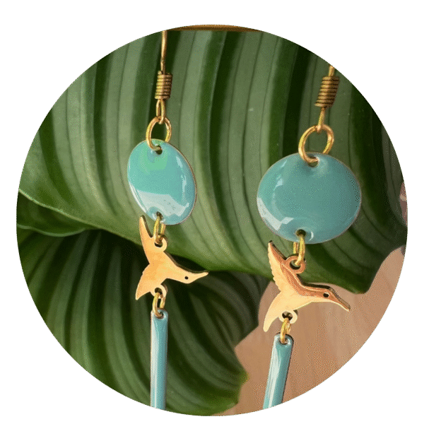 Boucles  Madeline  Colibri  turquoise