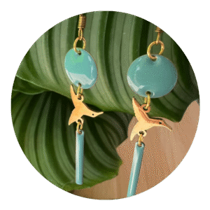 Boucles  Madeline  Colibri  turquoise