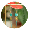 Boucles  Madeline  soleil turquoise