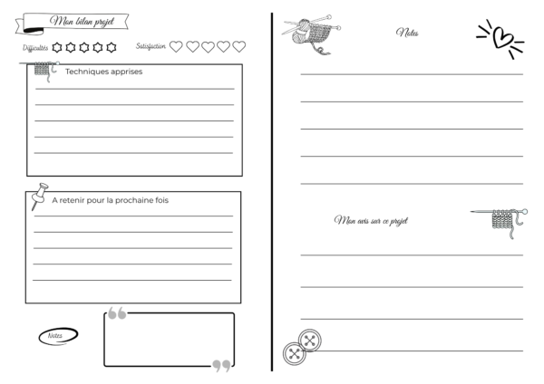 Mon carnet de tricot