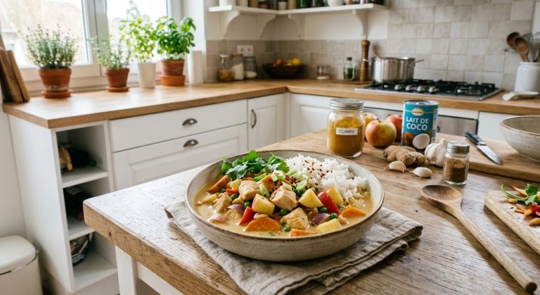 Cury de poulet aux pommes