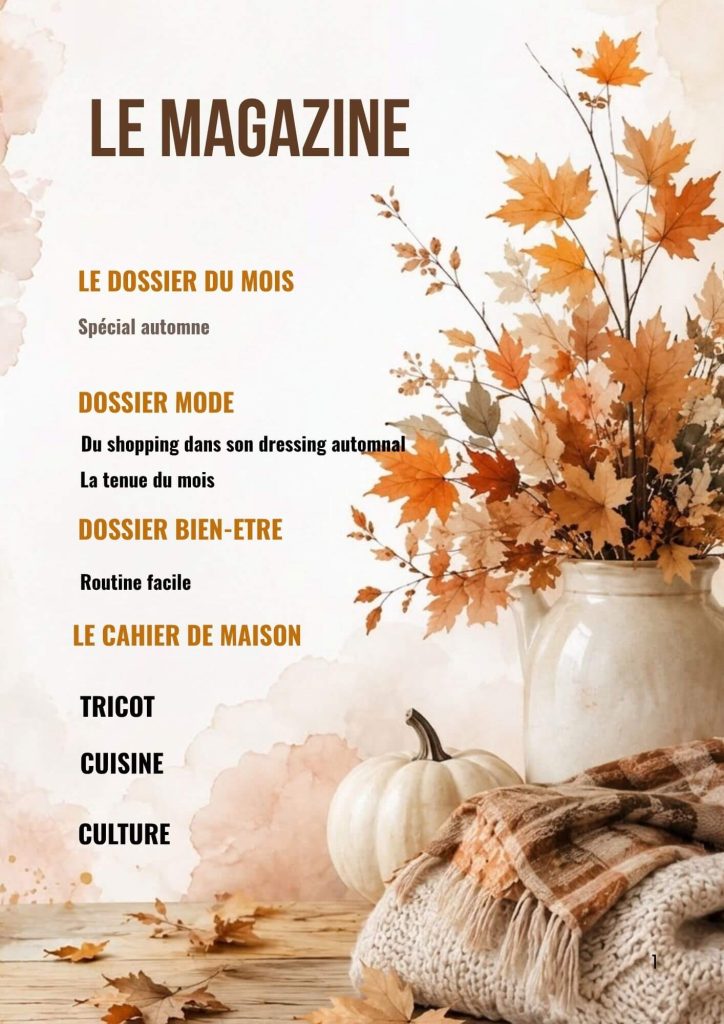 Le magazine d’octobre